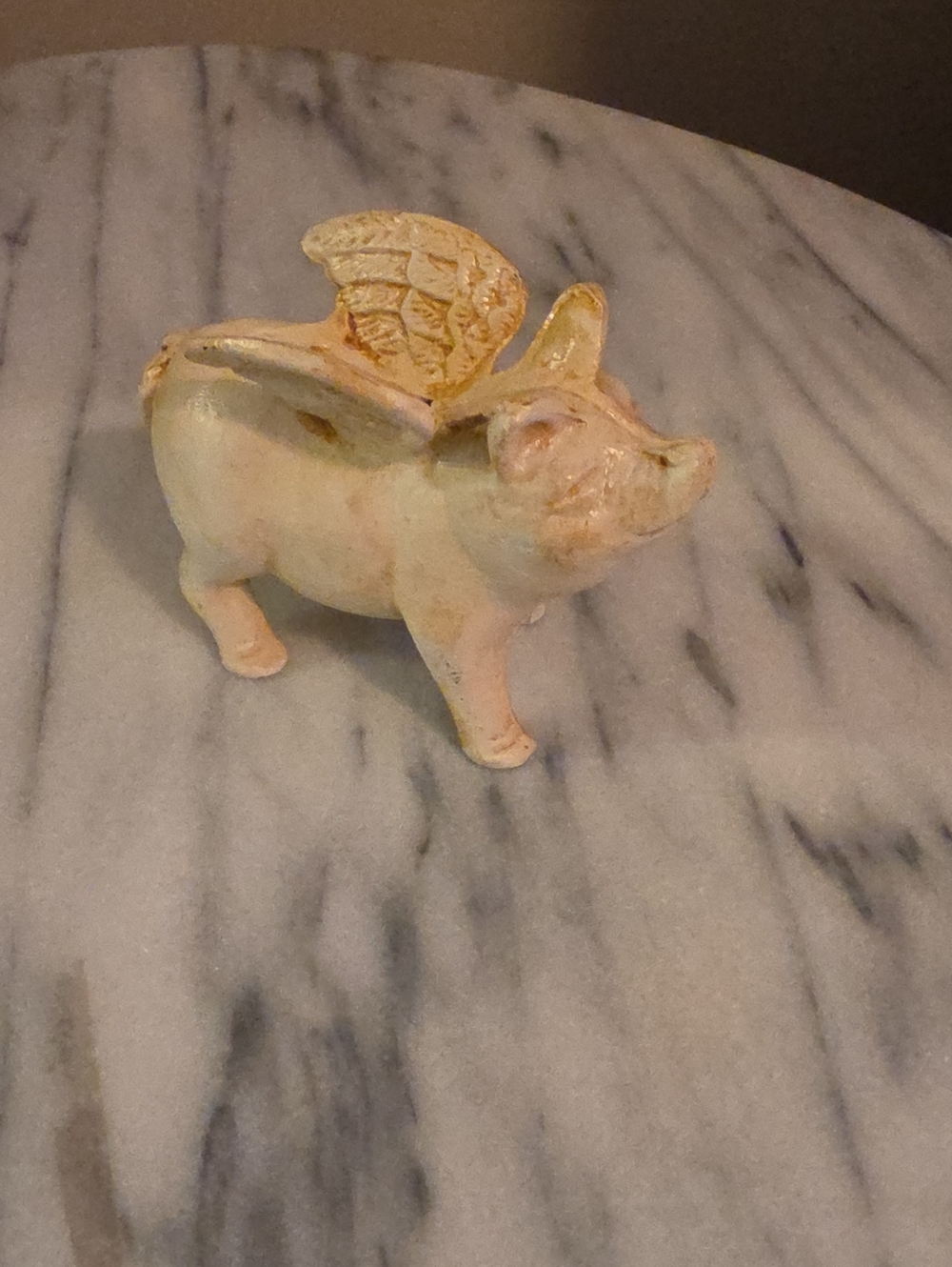 Castiron Flying Pig Figurine